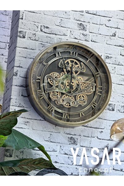 YASAR CONCEPT Metrono Metal Wheel Wall Clock 46 cm