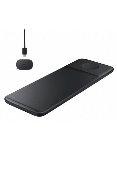 Samsung Bază de încărcare wireless Trio 3 în 1, telefon, ceas inteligent, căști, Galaxy Watch Buds, negru