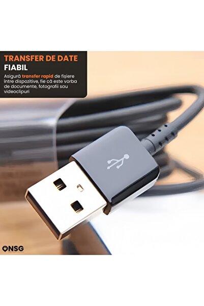 Samsung Cablu USB-A la USB-C, 1,5 m, încărcare rapidă, transfer de date, negru