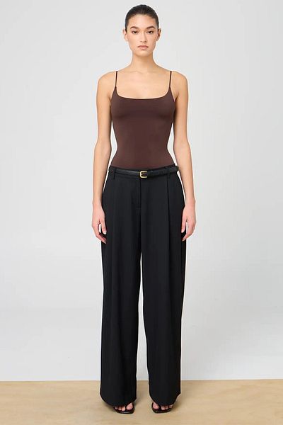 Madmext Brown Adjustable Strap Women's Tank Top Mg2527