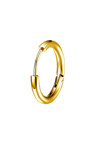 Chavin Steel Gold 10 mm Single Small Unisex Hoop Earrings et96sr