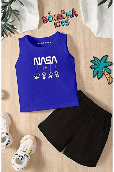BENROMA Printed Shorts Tee Unisex Children's Set