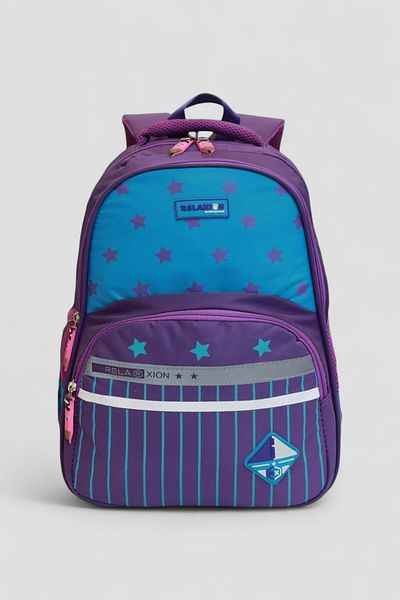 Relaxion Fed Primary School Backpack Purple Turquoise Rlx1320