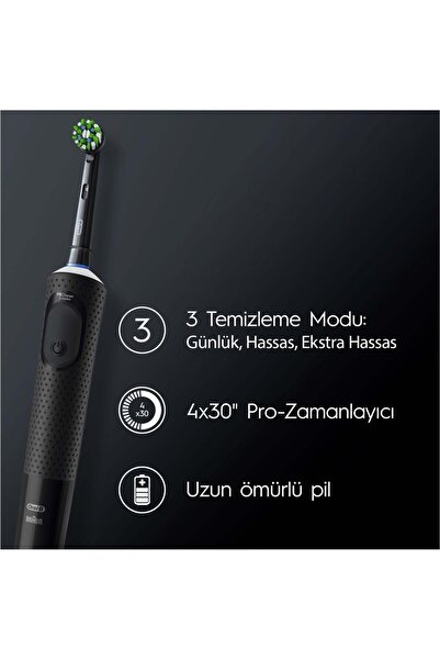 Oral-B D103 Vitality Pro Cross Action Şarjlı Diş Fırçası - Siyah.