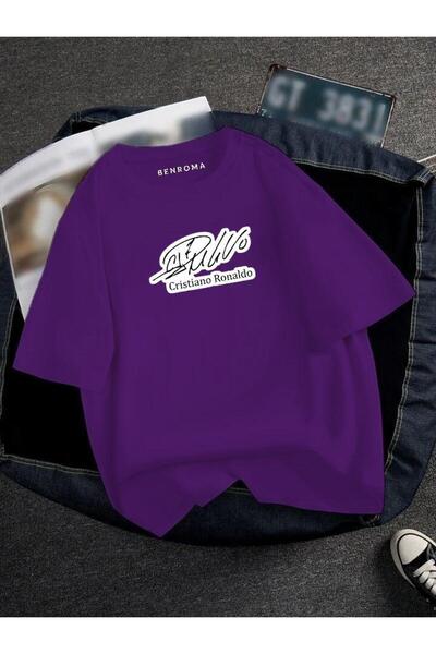 DM DOLCE MORE TRICOU UNISEX CU IMPRIMEU JUCĂTOR DE FOTBAL OVERSIZE CU IMPRIMEU