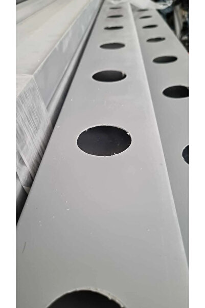 Topraksız Market NFT Kanal 100x45mm – 1,5 m | 10 Delikli Gri Topraksız Tarım Kanalı | 6 Adet Set