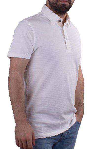 Twister Jeans 2214 Ecru Polo Neck Men's T-Shirt