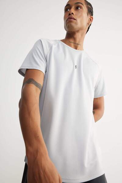 DeFacto Fit Slim Fit Bisiklet Yaka Baskılı Sporcu Tişört