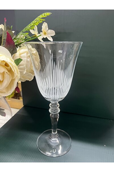DECOSTYLE Hisar 6'lı Ayaklı Kadeh Seti 270 cc - Şık Cam Su ve Meşrubat Sunum Bardağı