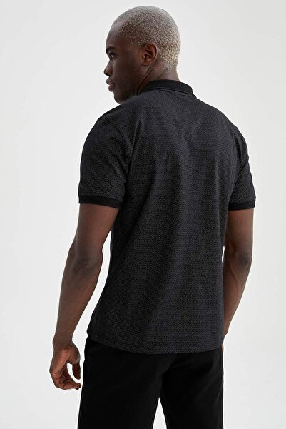 DeFacto Slim Fit Polo Neck Basic βαμβακερό χτενισμένο μπλουζάκι K3966AZ21SM