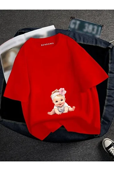 BENROMA Pregnant Baby Printed T-Shirt