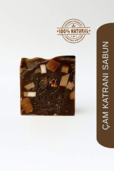 EDLIKE صابون قطران الصنوبر المصنوع يدوياً من الزيوت النقية 110 جرام