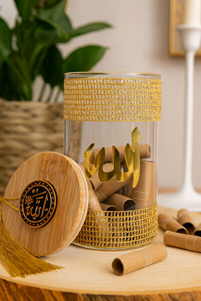 AllGetStore Dua ve Hadis Kavanozu – Manevi ve Anlamlı Hediye (GOLD)