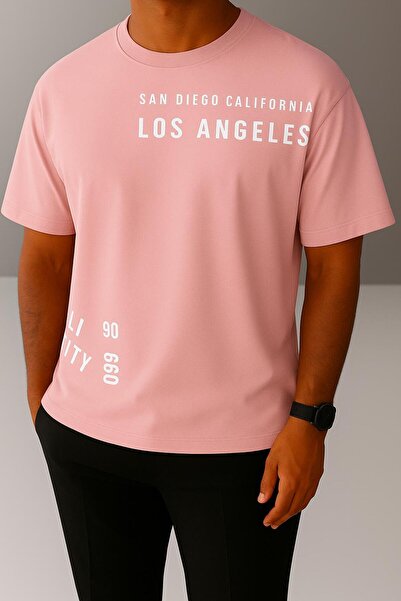 BENROMA TRIOU OVERSIZE UNISEX CU PRINT LOS ANGELES