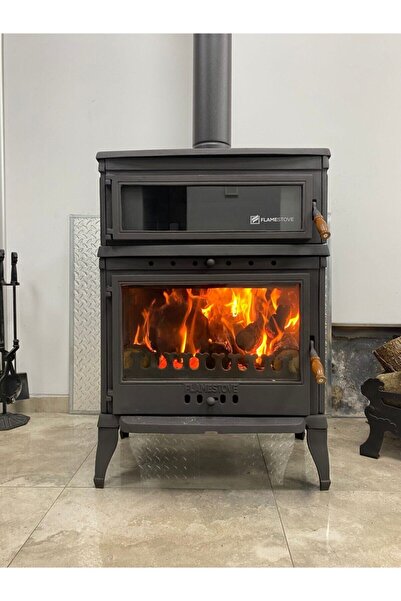flamestove RETRO LÜX DİK FIRINLI KUZİNE SOBA FS-045