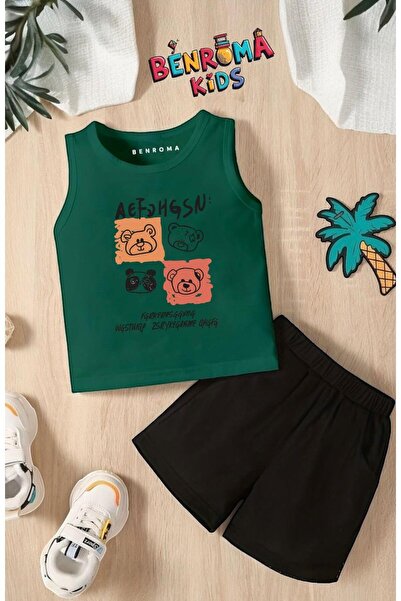 BENROMA Aef Bearer Printed Shorts Tee Unisex Children's Set