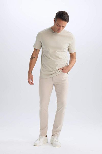 DeFacto Slim Fit Chino Canvas Trousers - Relaxed Fit