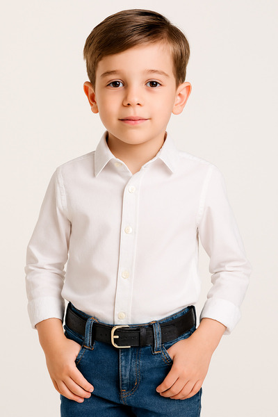 Genel Markalar Unisex Çocuk Deri Kot Ve Kumaş Pantolon Kemeri