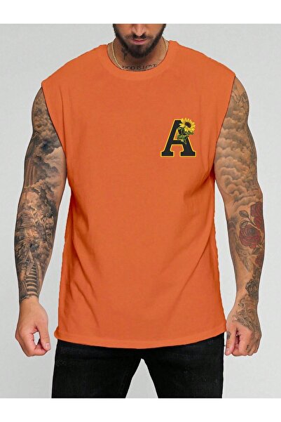 E-ROMA Floral a Printed Sleeveless T-Shirt