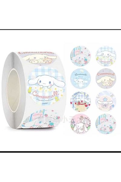 Gekan Sanrio Cinnamoroll Patterned Roll Sticker 1 Roll (500 Pcs)