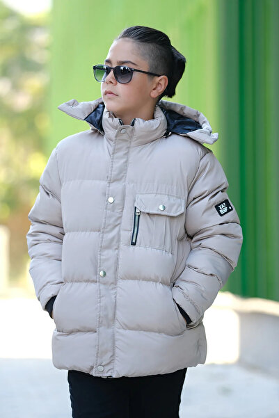 Zaziko Kids Erkek Çoçuk Kapüşonlu Şişme Mont Km.0041-z