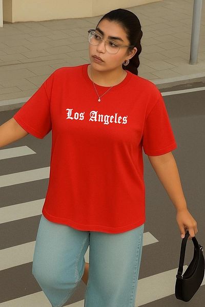 BENROMA 1 T-Shirt Gift with Purchases of 6 or More in Cart - Los Angeles Printed Unisex T-Shirt in Large Size