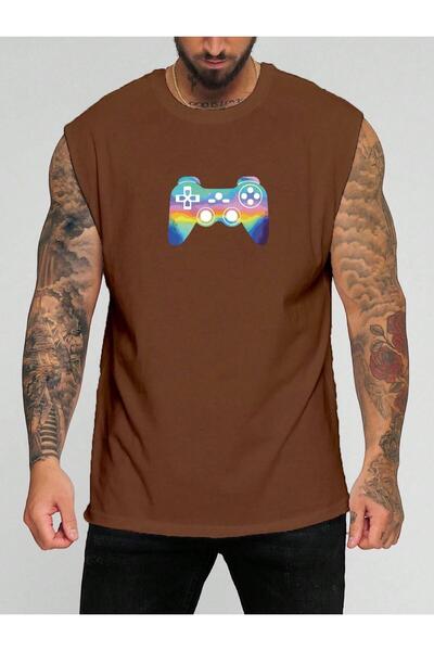 E-ROMA Tricou fără mâneci cu imprimeu Ps4