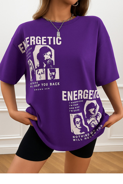 BENROMA Μπλουζάκι Unisex Oversize Boyfriend με Βαμβάκι