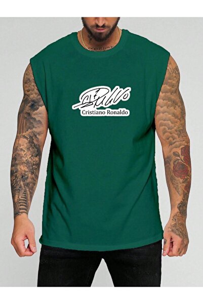 E-ROMA Αμάνικο μπλουζάκι με στάμπα ποδοσφαιριστή