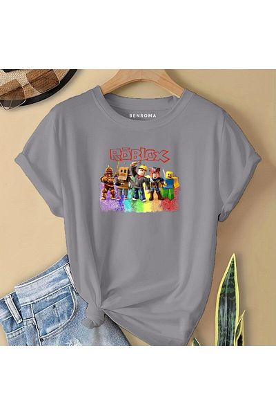 BENROMA In Cart 6 and Above Purchases Get 1 T-Shirt as a Gift - Cartoon Character Printed Children's T-Shirt