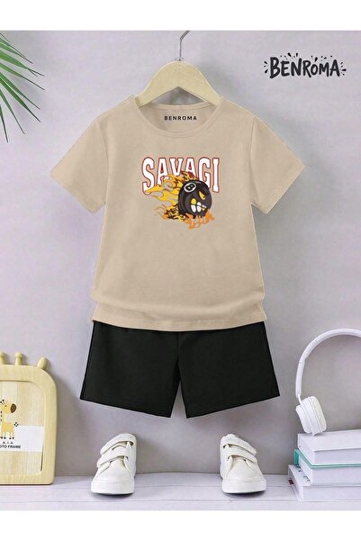 BENROMA Unisek dečiji šorc set - karakter štampan