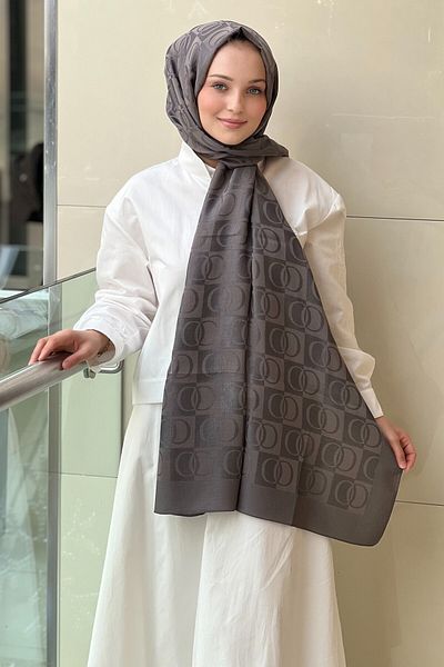 Imannoor 3001 Checkerboard Pattern Naia Cotton Shawl