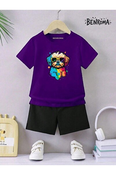 BENROMA Unisek dečiji šorc set - karakter štampan