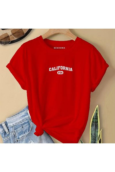 BENROMA In Cart 6 and Above Purchases Get 1 T-Shirt as a Gift - California Usa Printed Children's T-Shirt