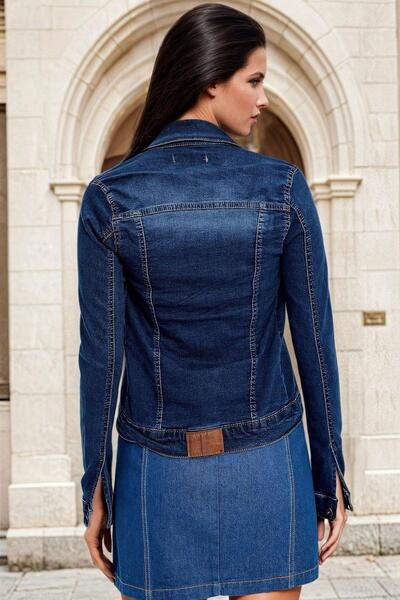 NEW LAVİVA Jachetă de blugi, croială clasică, cu buzunar albastru