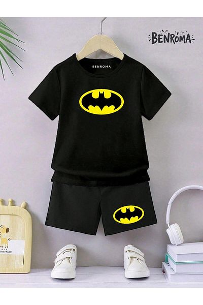 BENROMA Unisex Kids Shorts Set - Character Printed