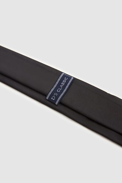 D'S Damat Ds Damat Siyah Düz 5,5 Cm Kravat