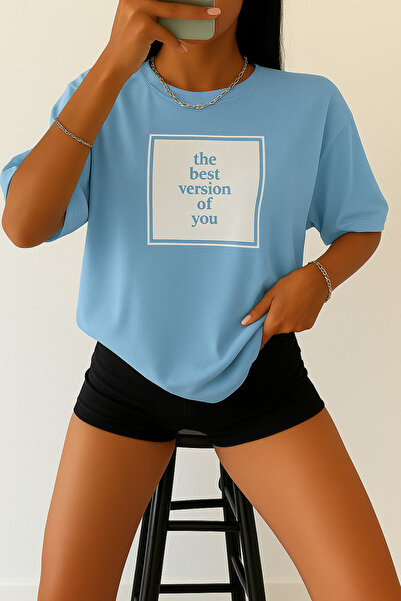 BENROMA Tricou unisex oversize imprimat cea mai bună versiune