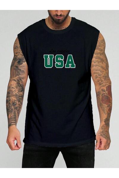 BENROMA Футболка без рукавів з принтом США