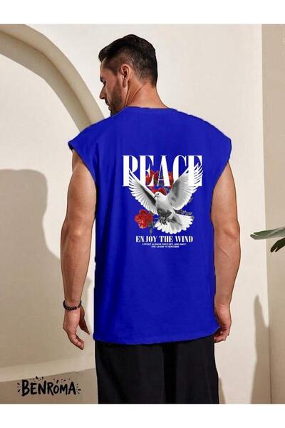 BENROMA Peace Enjoy The Wind Pigeon Tricou fără mâneci imprimat