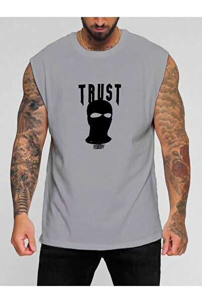 E-ROMA Tricou fără mâneci cu imprimeu Trust