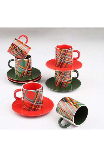 Kosova Muba Consept Plaid 6 Persons Cup Set