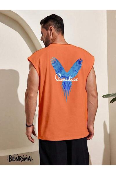 E-ROMA Rajsko plava ptica Štampano majica bez rukava