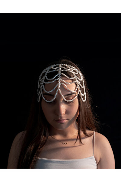 MODA EL ÖRGÜSÜ İNCİ TAÇ SAÇ AKSESUARI