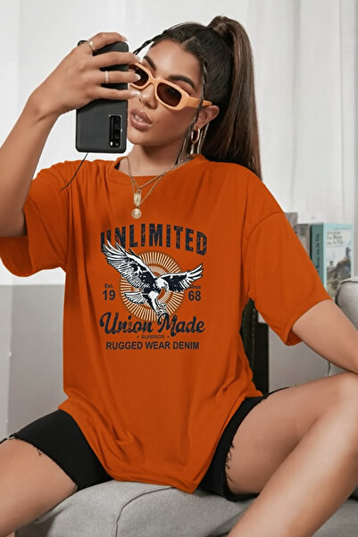 E-ROMA Neograničeno Štampano Oversize kroj Belo T-shirt