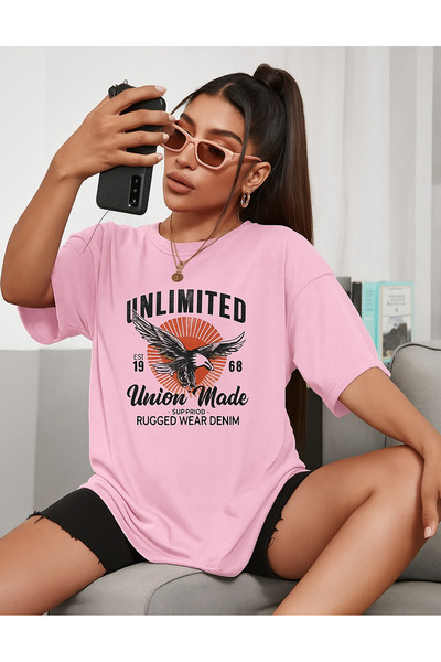 BENROMA Μπλουζάκι με απεριόριστο εμπριμέ Oversize