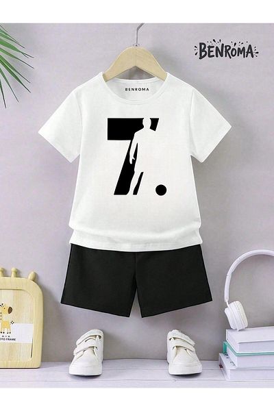 BENROMA Unisex Kids Shorts Set - Character Printed