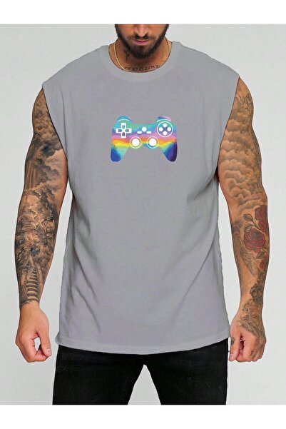 E-ROMA Tricou fără mâneci cu imprimeu Ps4