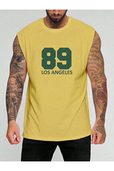 BENROMA تي شيرت مطبوع بدون أكمام