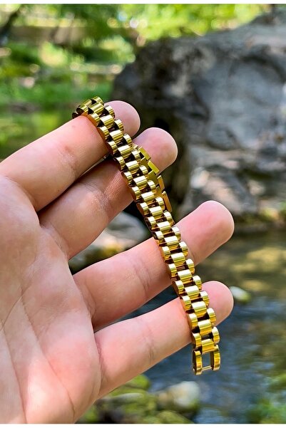 Takı Zanaatkarı 316L Gold Çelik Erkek Bileklik – Dayanıklı & Modern Stil